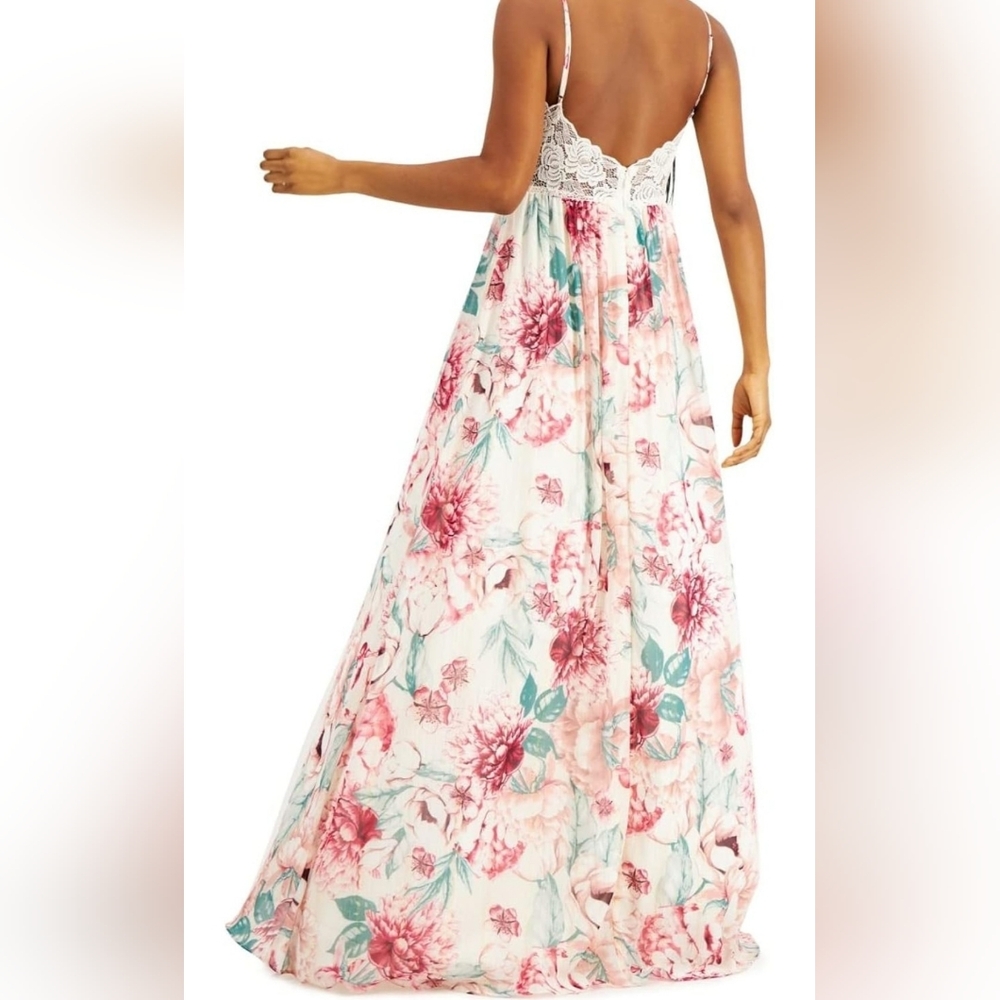 City Studio Formal Dress - Floral - Full Length - Sparkle - Size Juniors 13